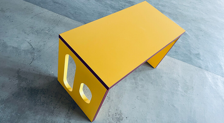 High-quality colourful children's table from the own ROC DESIGN furniture production