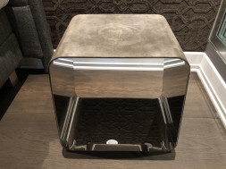 Side Table Leather Taupe