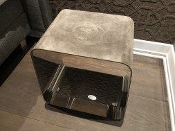 Side Table Leather Taupe